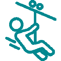 Logo ancrage accrobranche bleu